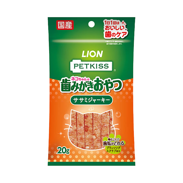 PETKISS ネコちゃんの歯みがきおやつ ササミジャーキー 20g