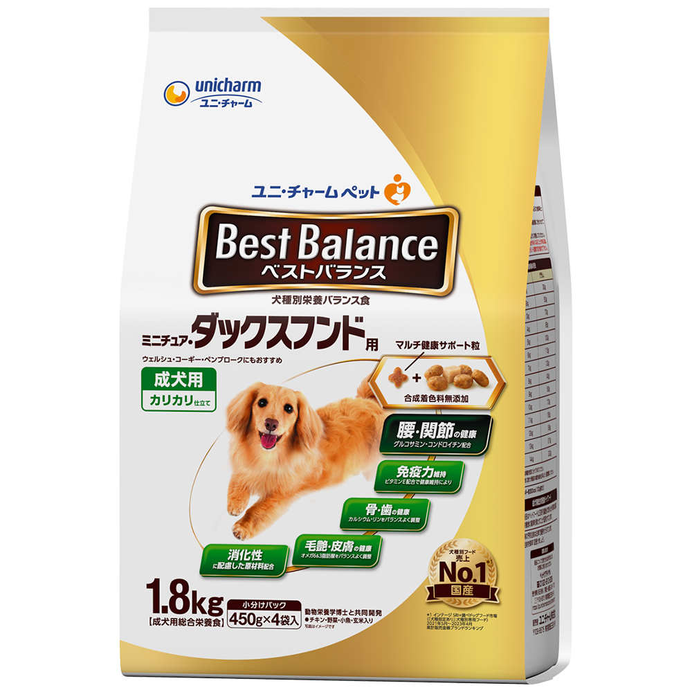 ベストバランス カリカリ仕立て　ミニチュア･ダックスフンド用 1.8kg
