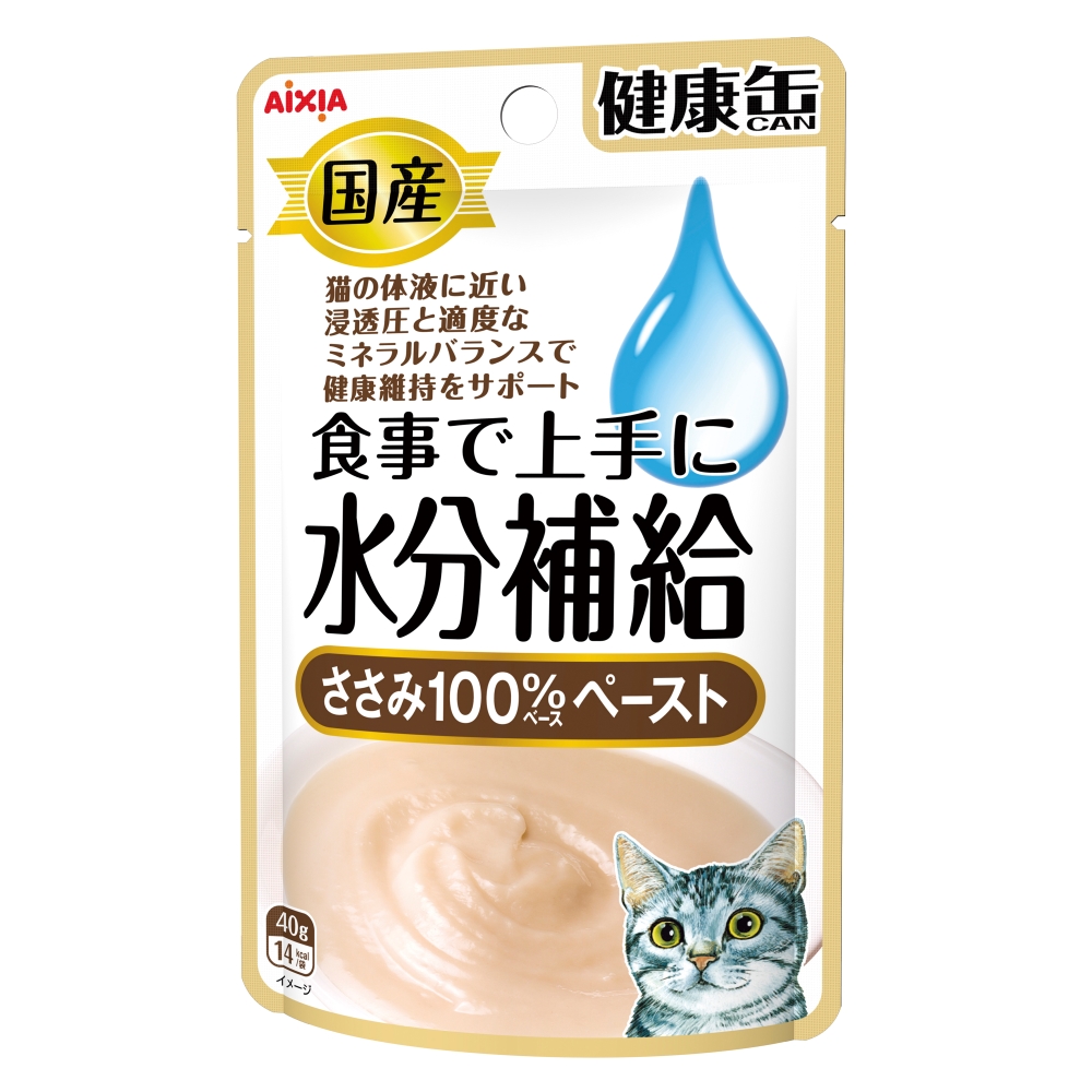 国産　健康缶パウチ 水分補給　ささみペースト 40g