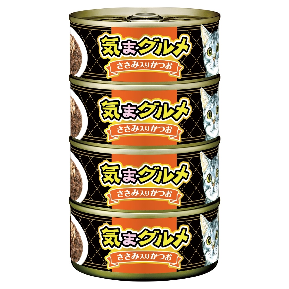 気まグルメ4P ささみ入りかつお 620g