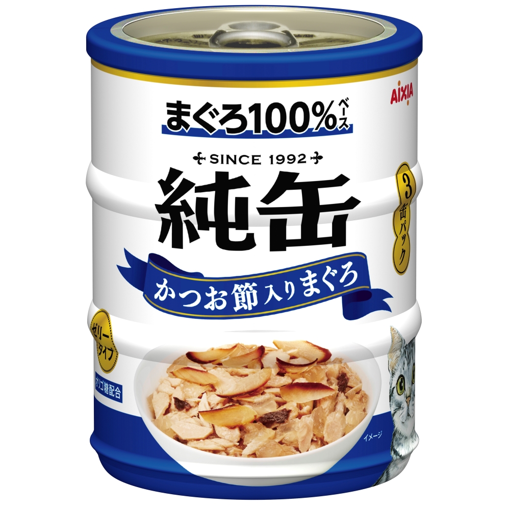 純缶ミニ3P かつお節入りまぐろ 195g