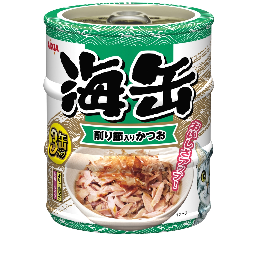 海缶ミニ3P 削り節入りかつお 180g