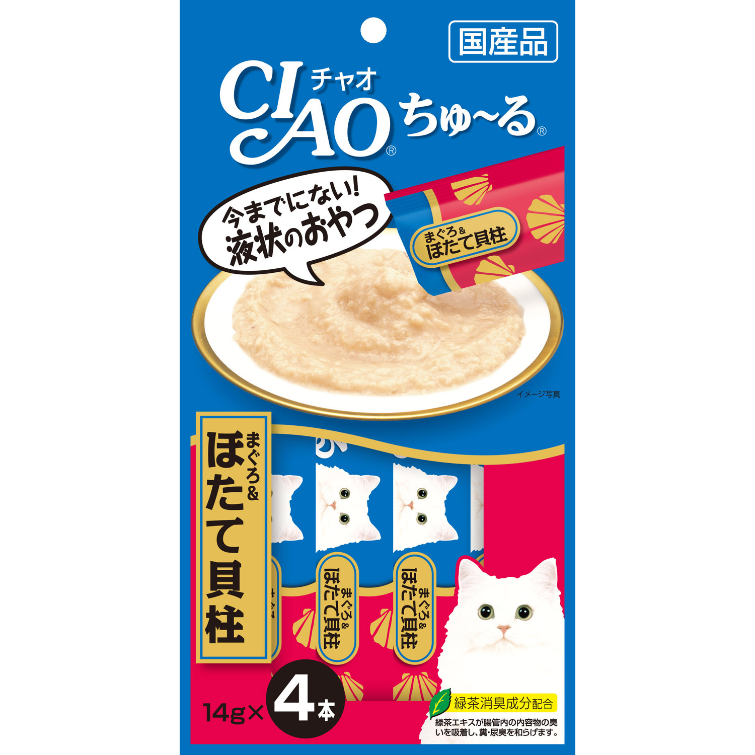 CIAO ちゅ～る まぐろ＆ほたて貝柱 14g×4本