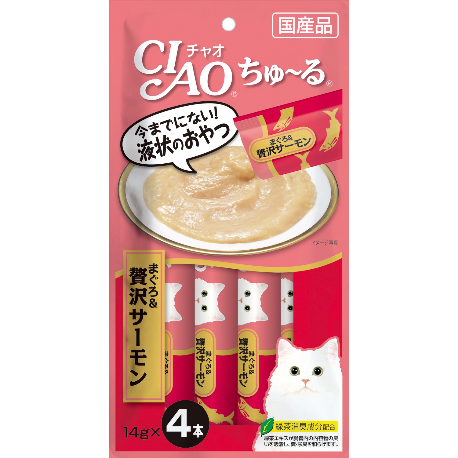 CIAO ちゅ～る まぐろ＆贅沢サーモン 14g×4本