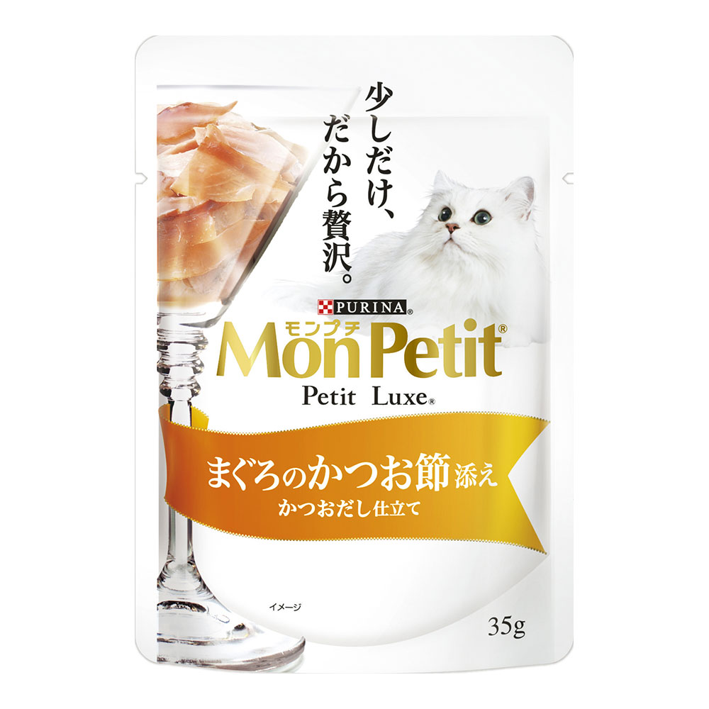 モンプチ　プチリュクスパウチ　まぐろのかつお節添え 35g