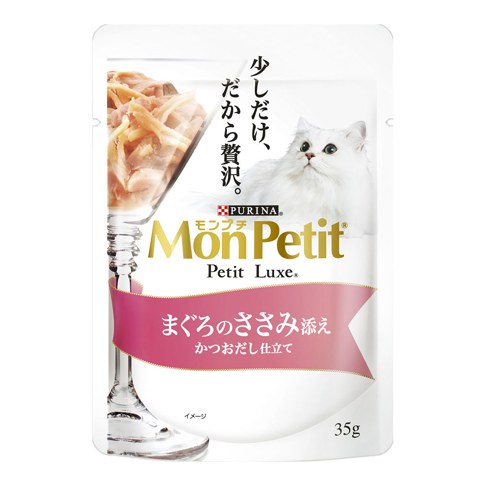 モンプチ　プチリュクスパウチ　まぐろのささみ添え 35g