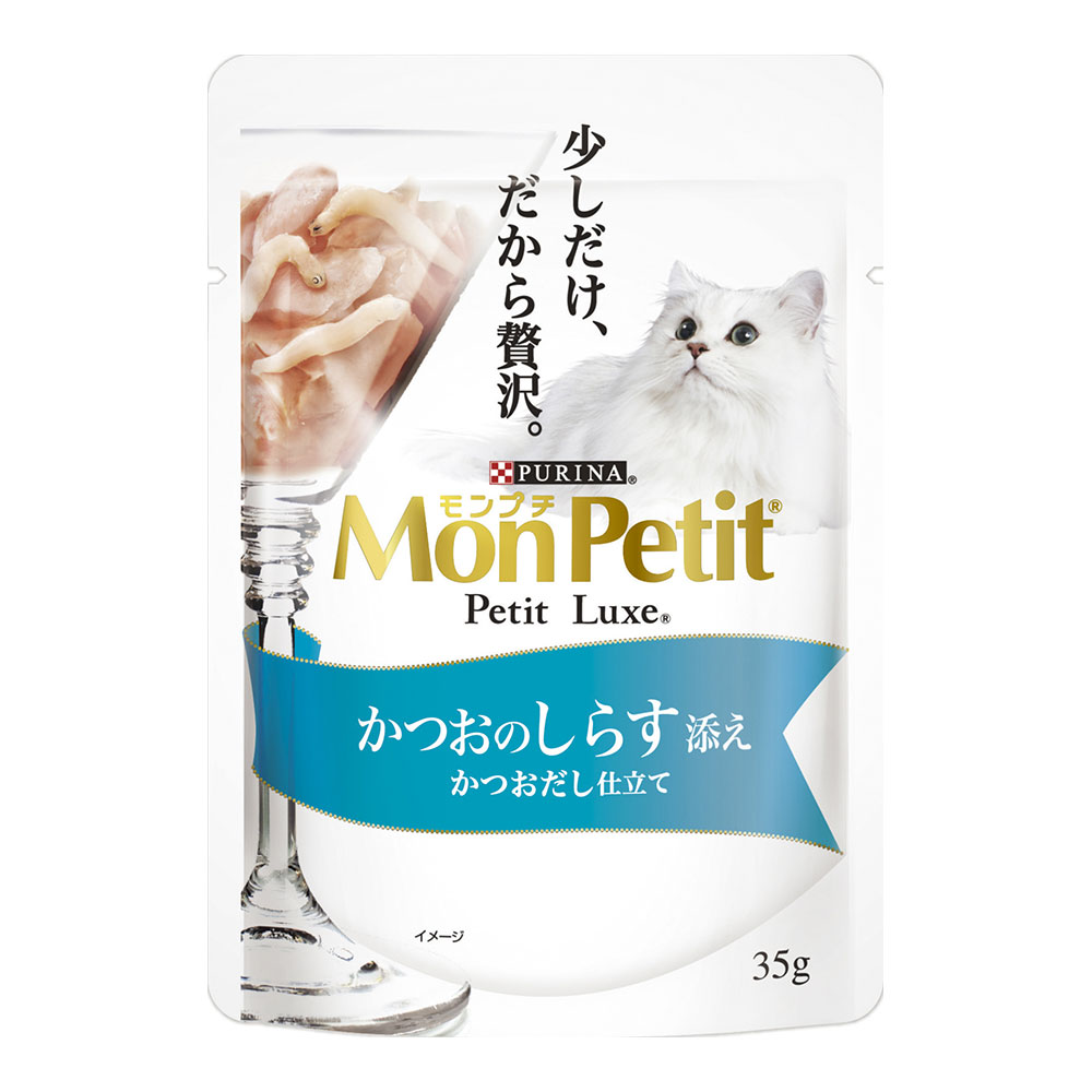 モンプチ　プチリュクスパウチ　かつおのしらす添え　かつおだし仕立て 35g