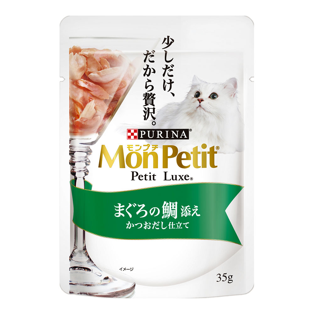 モンプチ　プチリュクスパウチ　まぐろの鯛添え　かつおだし仕立て　35g