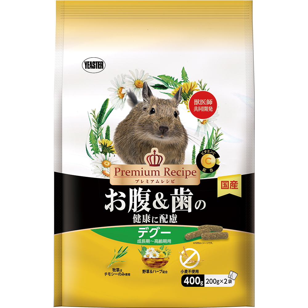 プレミアムレシピ デグー　お腹＆歯の健康に配慮 400g