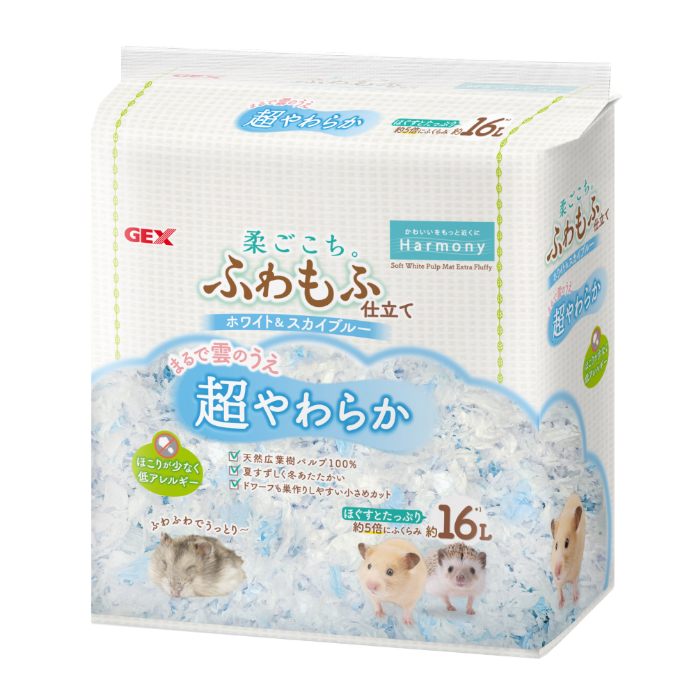GEX 柔ごこちふわもふ仕立てホワイト＆スカイブルー 430g