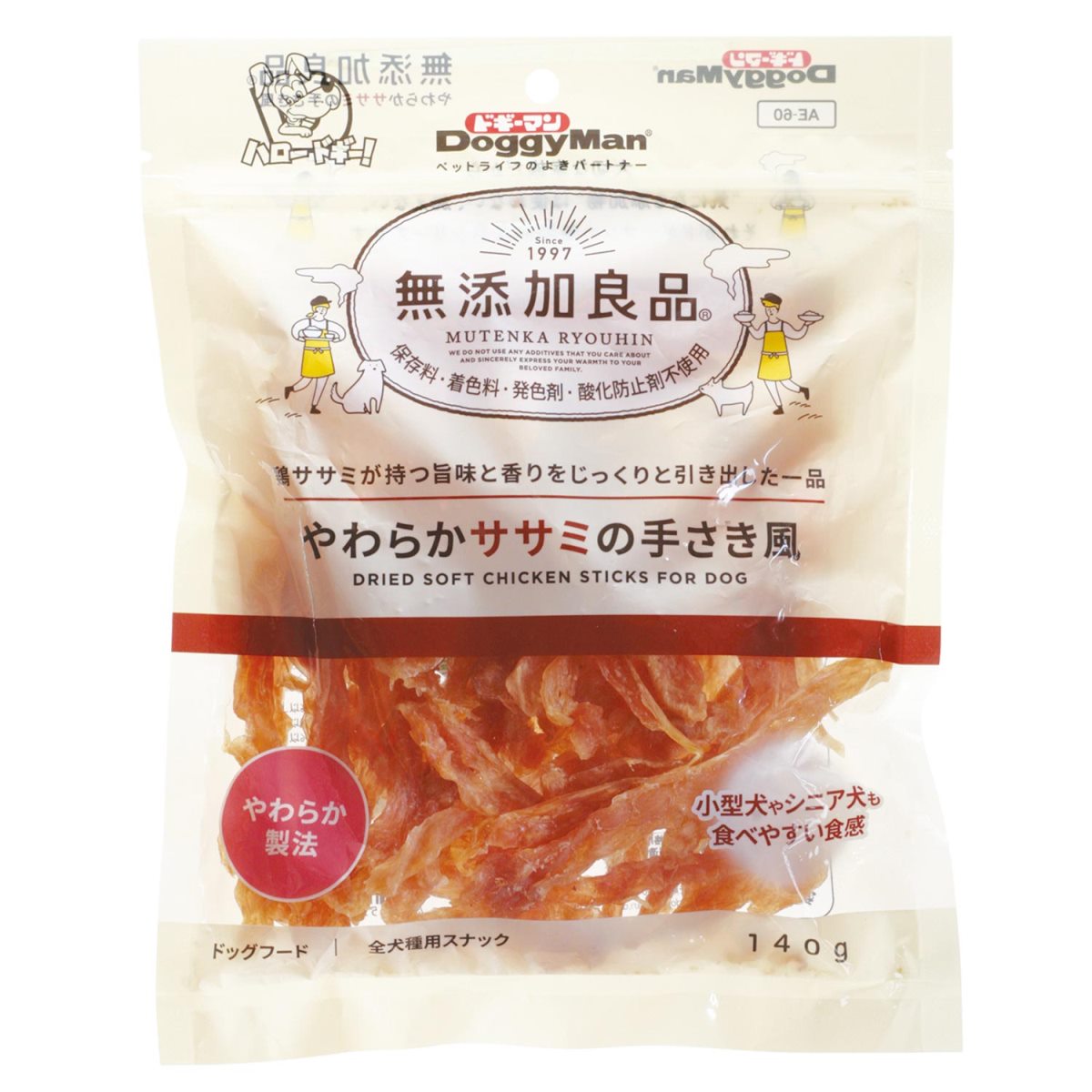 ドギーマン無添加良品　やわらかササミの手さき風 140g