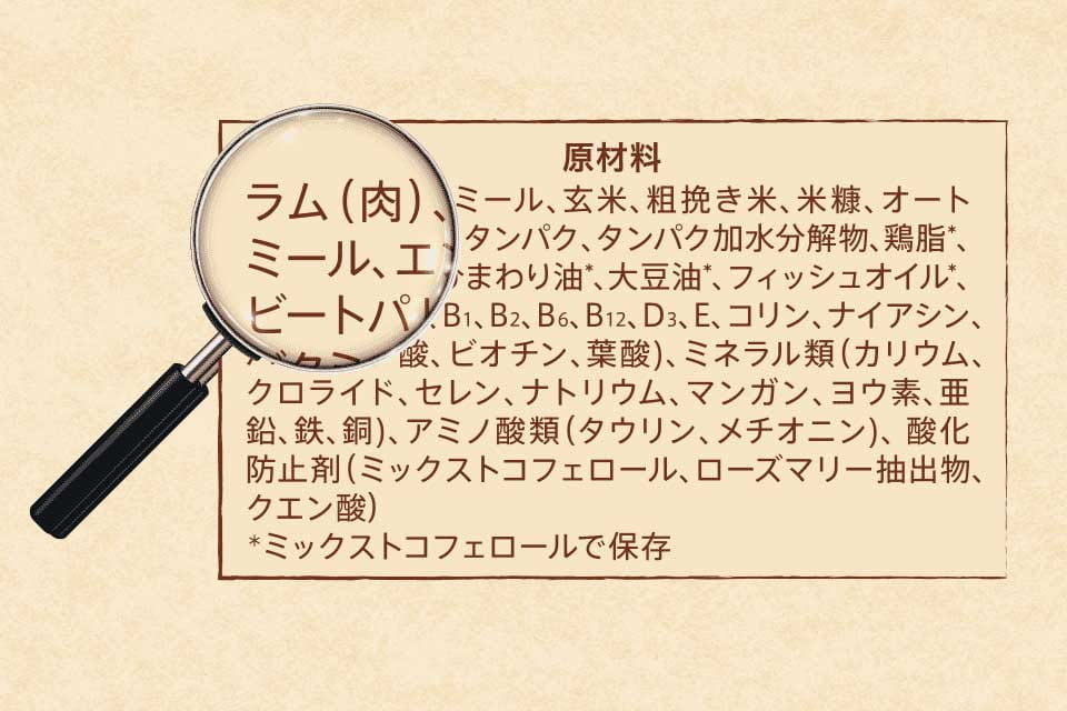 製品パッケージの原材料欄